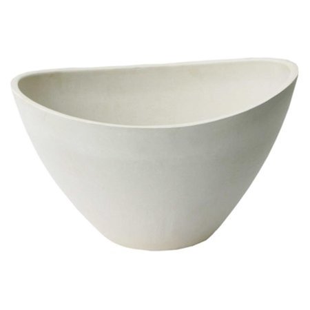 ALGREEN Valencia Planter with Wave Bowl - Whitestone - 16 x 12 x 10 in. 25441